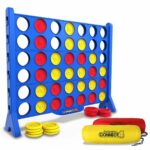 Hasbro Giant Connect 4 Game Jumbo Outdoor Yard Game for Kids & Adults, 42 Pieces