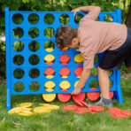 Hasbro Giant Connect 4 Game Jumbo Outdoor Yard Game for Kids & Adults, 42 Pieces - Image 3