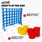 Hasbro Giant Connect 4 Game Jumbo Outdoor Yard Game for Kids & Adults, 42 Pieces - Image 6