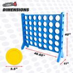 Hasbro Giant Connect 4 Game Jumbo Outdoor Yard Game for Kids & Adults, 42 Pieces - Image 7