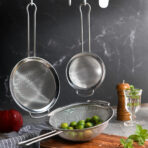 MIU 3-Piece Stainless Steel Mesh Strainer Set 5, 7 & 8" Kitchen Sieve